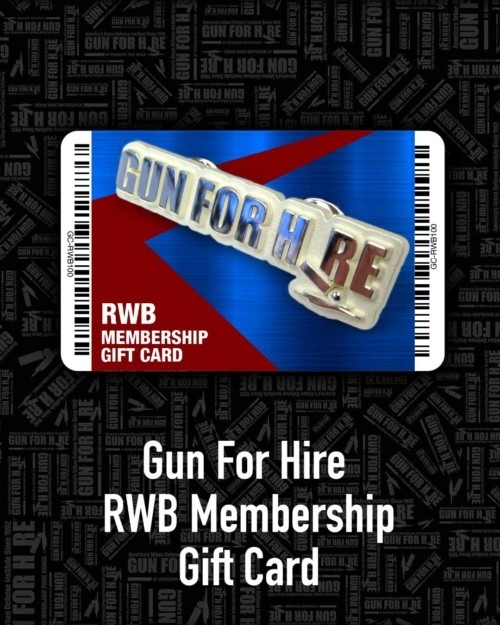 Firearm RWB Gift Card 500x625 - 1 Yr. Red, White, & Blue Membership as a Gift!
