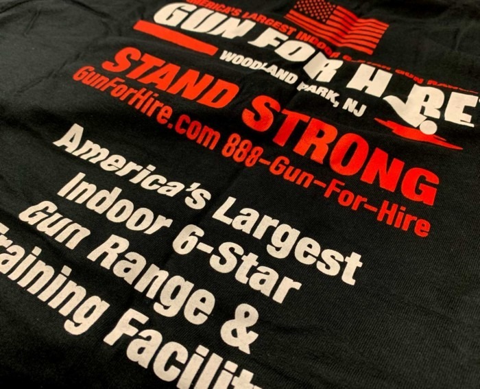 Firearm Tshirt back 700x567 - Official Gun For Hire Brand T-Shirt