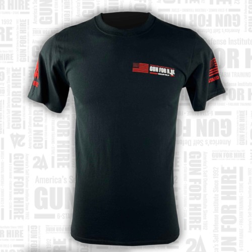Kick Brass front 500x500 - Official Gun For Hire Brand T-Shirt
