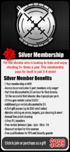Silver level gun range membership