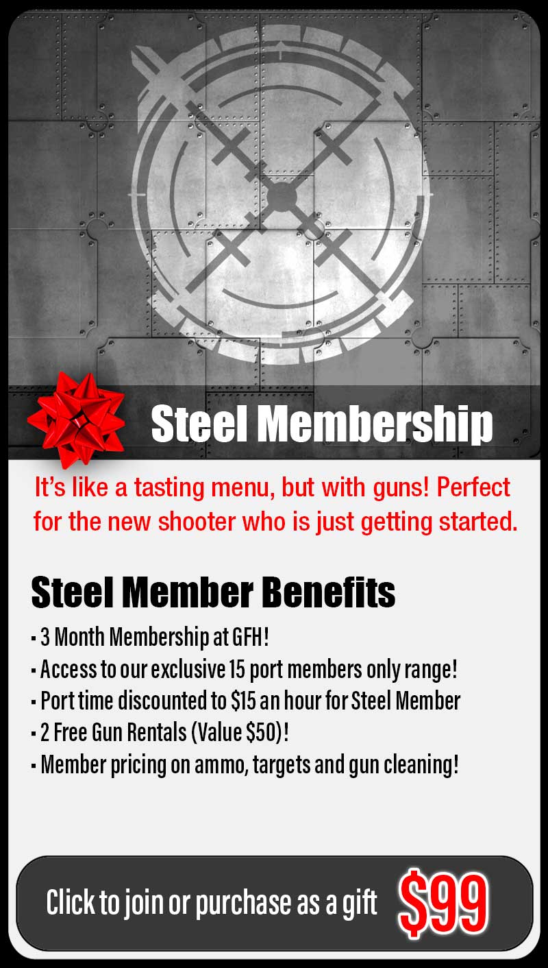 Gun For Hire Steel Membership - Gun Range Memberships