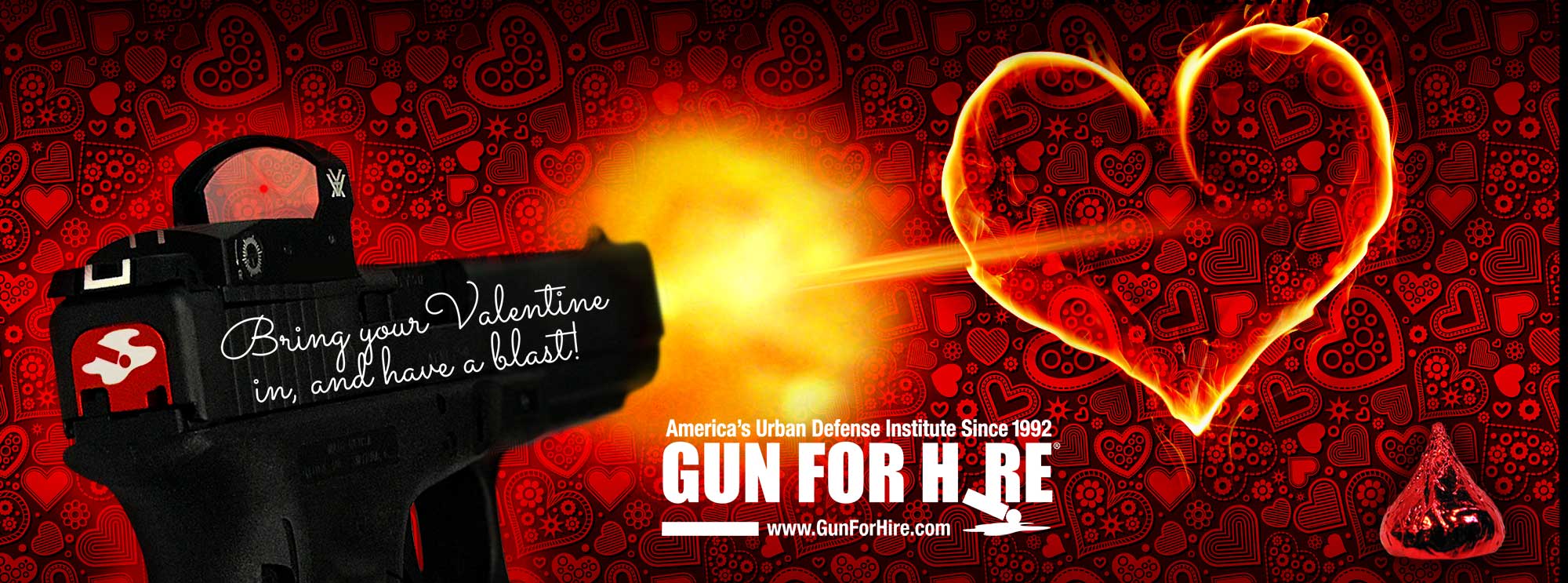 Gun For Hire Valentines - cupid