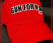 Gun For Hire Hat Red 177x142 - Awesome Apparel