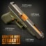 Custom Cerakote pistol finish with OD Green, Tungsten, and Copper colors at Gun For Hire in New Jersey