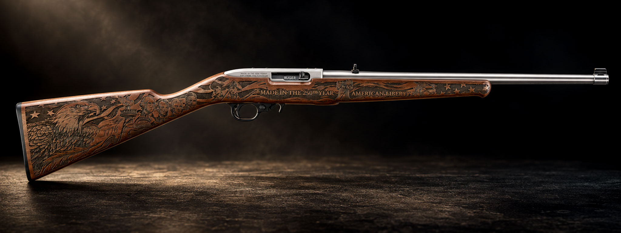 Ruger 10/22 commemorative engraved rifle