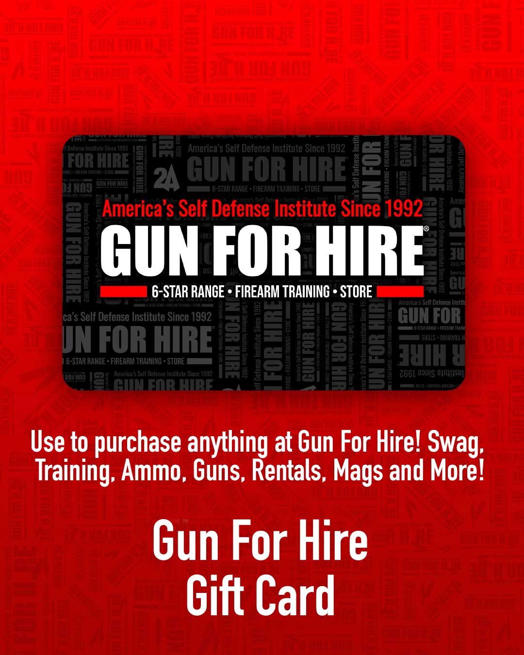 GFH Firearm Gift Card anything - Gun For Hire