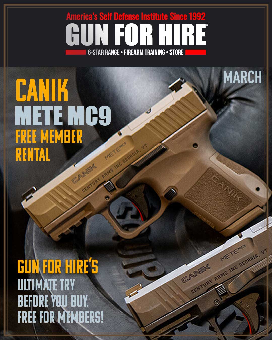 Gun For ire Canik Rental - Gun For Hire