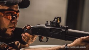 Shotgun firearm rentals near NYC and NJ at Gun For Hire indoor shooting range