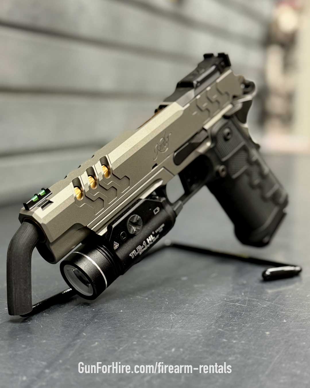 Handgun firearm rentals near NYC and NJ at Gun For Hire shooting range