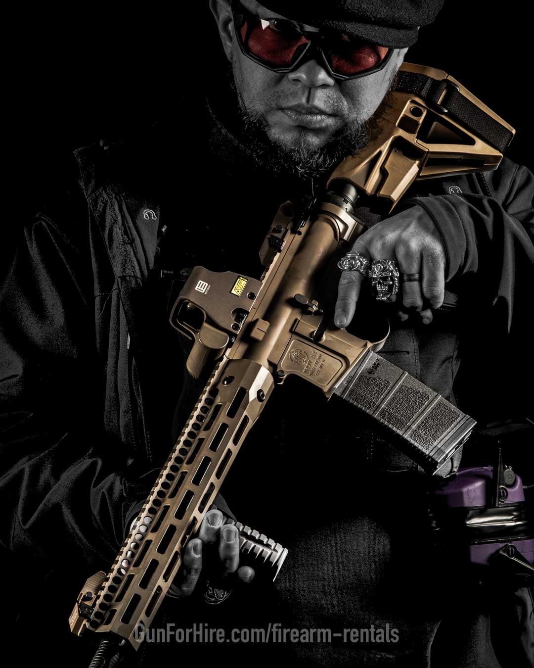 Premium firearm rentals near NYC and NJ featuring AR-style rifles at Gun For Hire