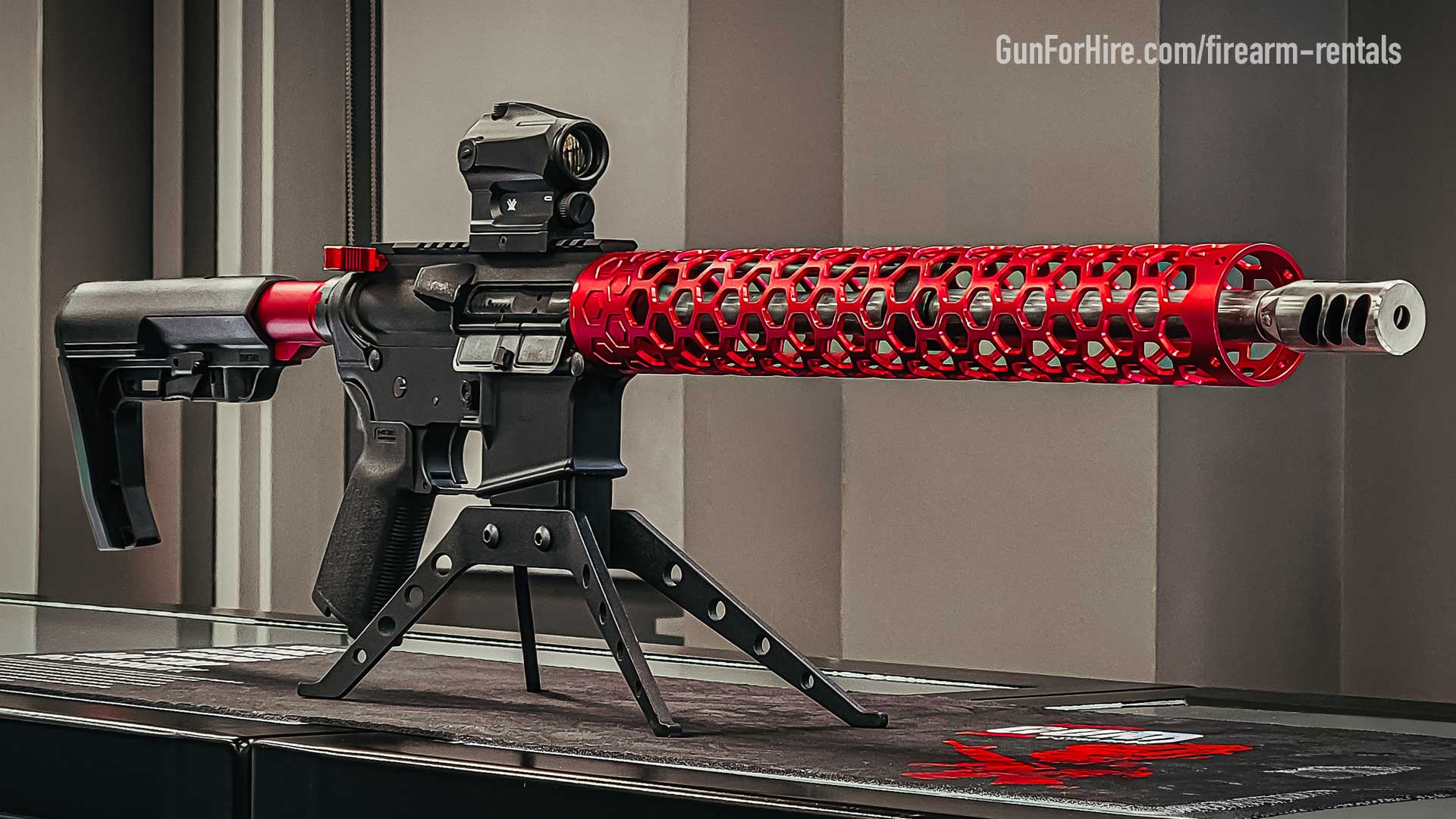 Gun For Hire Rifle Rentals NJ Rifle rental at Gun For Hire indoor shooting range in New Jersey