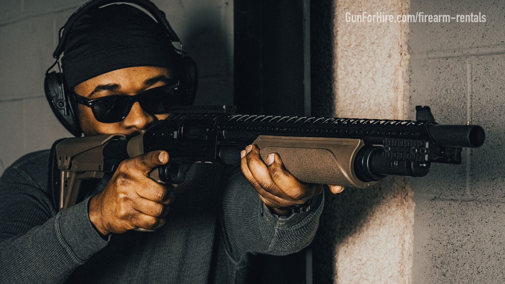 Mossberg 500 ATI Tactical pump-action shotgun available for rent at Gun For Hire in New Jersey