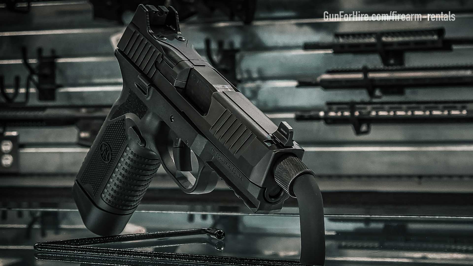 Selection of pistol rentals available at Gun For Hire