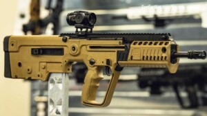 Tavor rifle available for rental at Gun For Hire